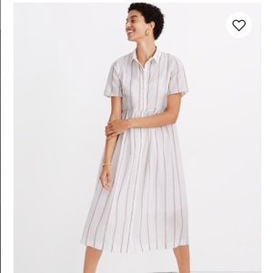 NWT Madewell Striped Midi Shirtdress